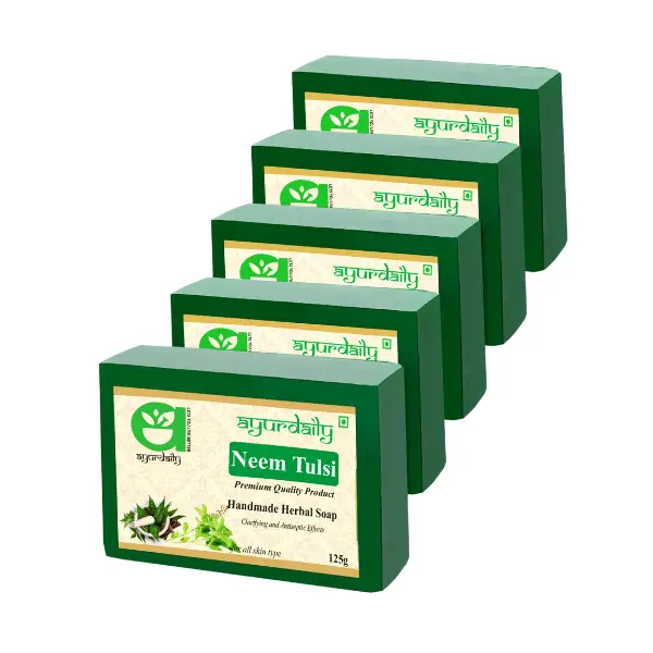 Ayurdaily Natural Neem Tulsi Bath Soap Gm Pack Of