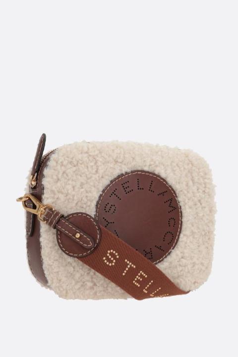 Stella Logo Mini Faux Shearling Shoulder Bag Stella