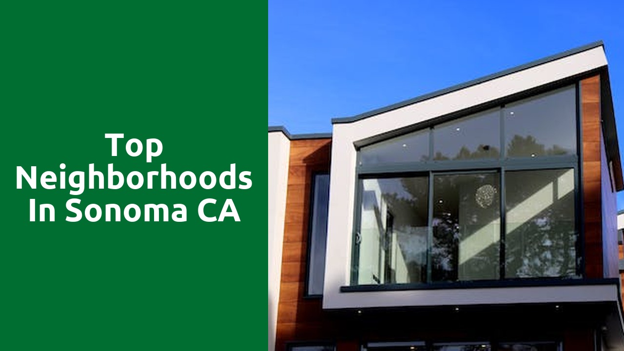 Top Neighborhoods In Sonoma CA