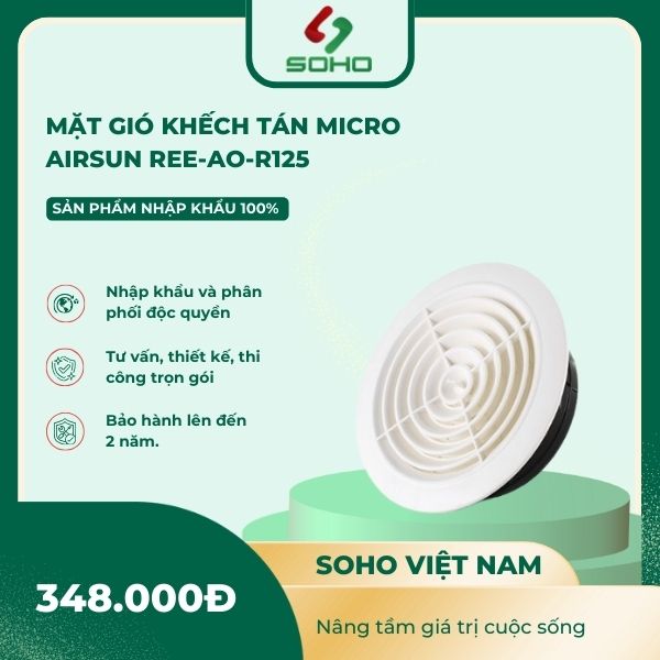 Miệng gió khếch tán Micro Airsun Ree-AO-R125