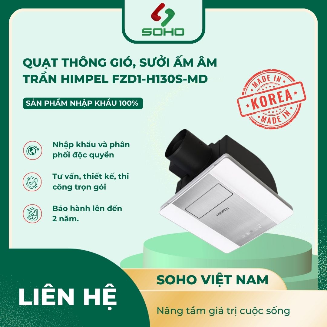 Quạt thông gió, sưởi ấm âm trần Himpel FZD1-H130S-MD 5 Quạt thông gió, sưởi ấm âm trần Himpel FZD1-H130S-MD - Ảnh 5