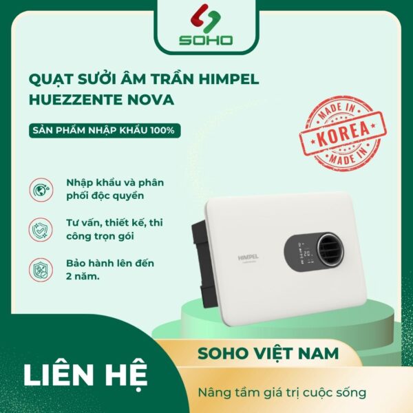 Quạt sưởi âm trần Himpel Huezzente Nova