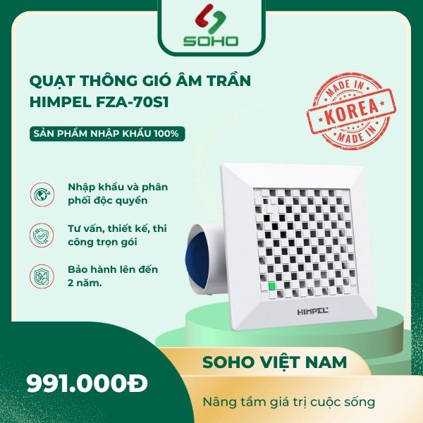 Quạt thông gió âm trần Himpel FZA-70S1 6 Quạt thông gió âm trần Himpel FZA-70S1 - Ảnh 6