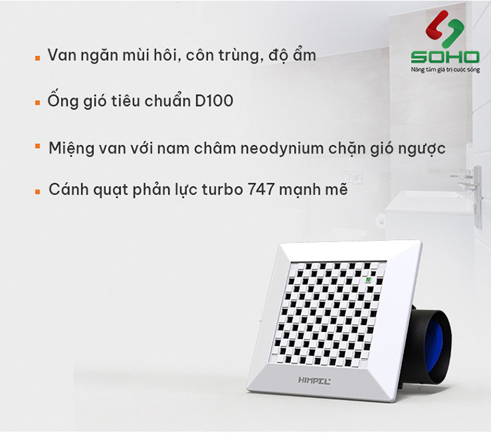 Quạt thông gió âm trần Himpel FZA-70S1 4 Quạt thông gió âm trần Himpel FZA-70S1 - Ảnh 4
