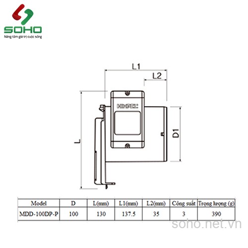 Van ngăn mùi Himpel MDD-100dp-P 2 Van ngăn mùi Himpel MDD-100dp-P - Ảnh 2