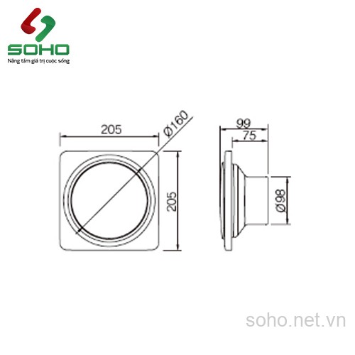 Miệng gió Himpel DGS-100M 2 Miệng gió Himpel DGS-100M - Ảnh 2