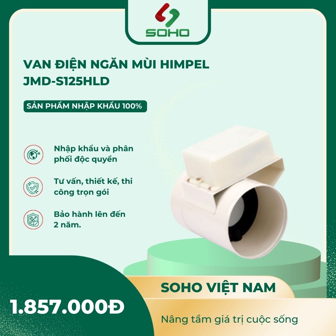 Van điện ngăn mùi Himpel JMD-S125HLD 1 Van điện ngăn mùi Himpel JMD-S125HLD