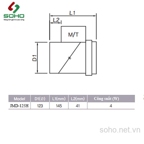 Van điện ngăn mùi Himpel JMD-S125HLD 2 Van điện ngăn mùi Himpel JMD-S125HLD - Ảnh 2