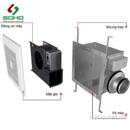 Quạt Thông Gió Âm Trần Vents CBF 250 T 4 Quạt Thông Gió Âm Trần Vents CBF 250 T - Ảnh 4