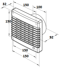 Quạt Thông Gió Gắn Tường Vents 100 MA 4 Quạt Thông Gió Gắn Tường Vents 100 MA - Ảnh 4