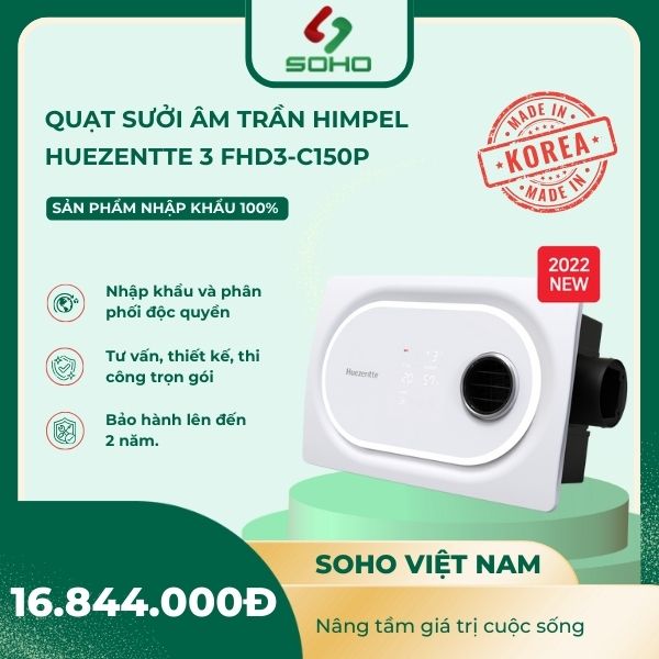 Quạt sưởi âm trần Himpel Huezentte 3 FHD3-C150P 6 Quạt sưởi âm trần Himpel Huezentte 3 FHD3-C150P - Ảnh 6