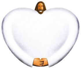 Jesus with loving arms and smiling face 耶稣的慈荣