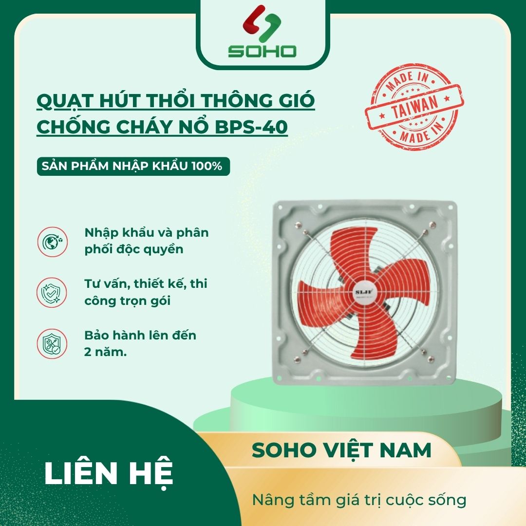 Quạt Hút Thổi Thông Gió Chống Cháy Nổ BPS-40