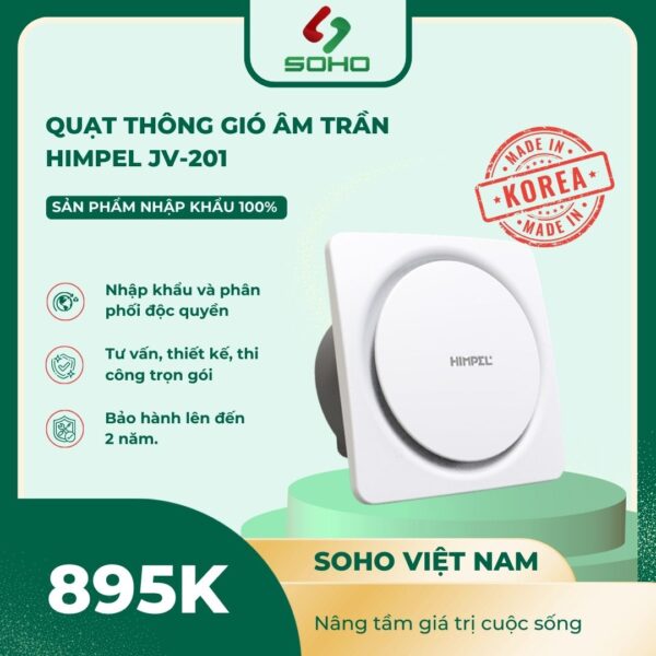 Quạt Thông Gió Âm Trần Himpel JV-201