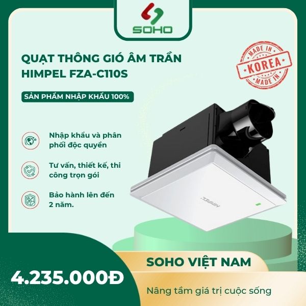 Quạt Thông Gió Âm Trần Himpel FZA-C110S
