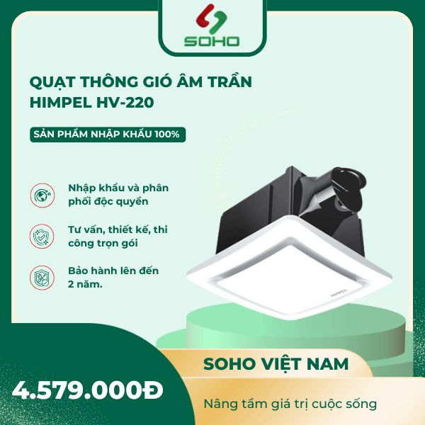 Quạt Thông Gió Âm Trần Himpel HV-220