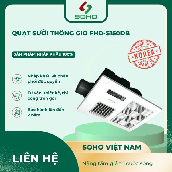 Quạt sưởi thông gió FHD-S150DB