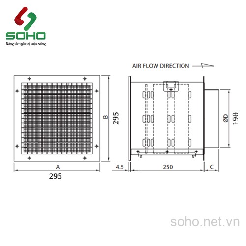 Hộp lọc không khí Fanzic FB-200A 4 Hộp lọc không khí Fanzic FB-200A - Ảnh 4