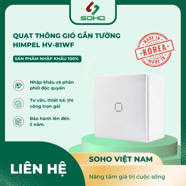 Quạt thông gió gắn tường Himpel HV-81WF