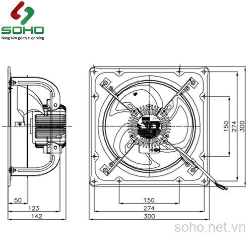 Quạt Thông Gió Gắn Tường Fanzic TFP-F20ASE 3 Quạt Thông Gió Gắn Tường Fanzic TFP-F20ASE - Ảnh 3