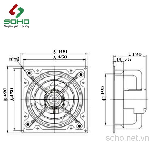 Quạt hút gắn tường công nghiệp XingYi XYG-4 3 Quạt hút gắn tường công nghiệp XingYi XYG-4 - Ảnh 3
