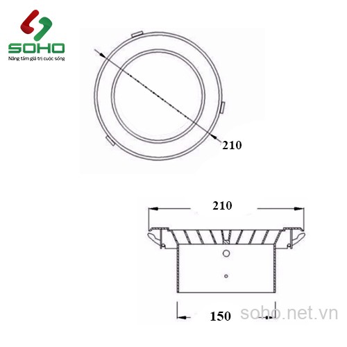 Miệng gió Micro Airsun Ree-AO-D150 2 Miệng gió Micro Airsun Ree-AO-D150 - Ảnh 2