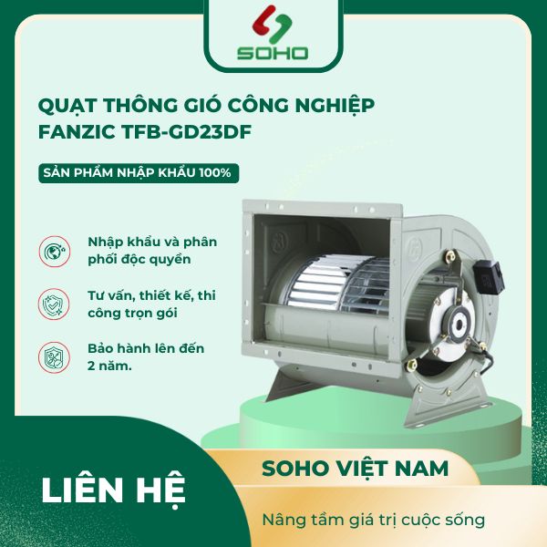 Quạt Thông Gió Công Nghiệp Fanzic TFB-GD23DF