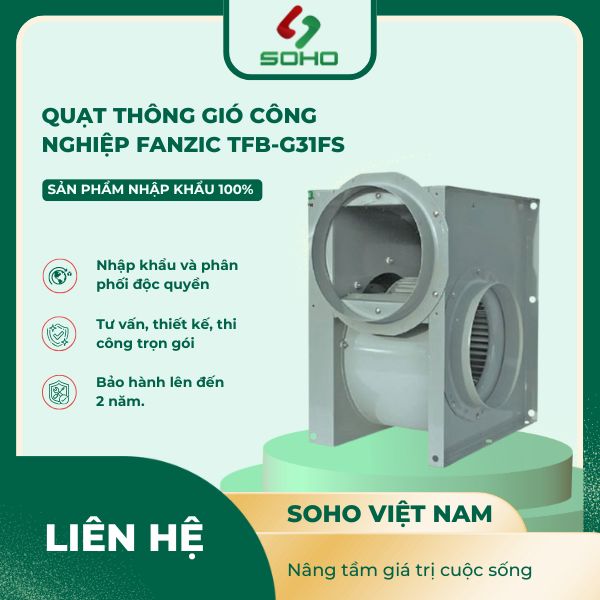 Quạt Thông Gió Công Nghiệp Fanzic TFB-G31FS