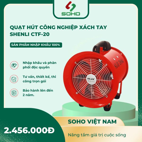 Quạt Hút Công Nghiệp Xách Tay SHENLI CTF-20