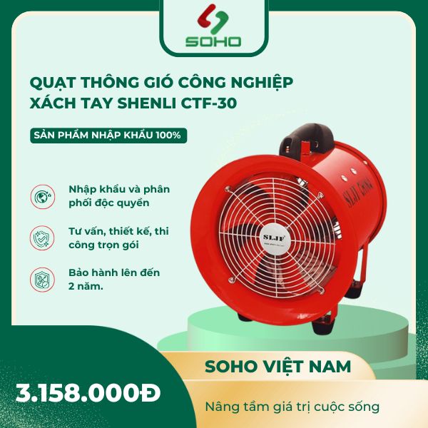 Quạt Thông Gió Công Nghiệp Xách Tay Shenli CTF-30