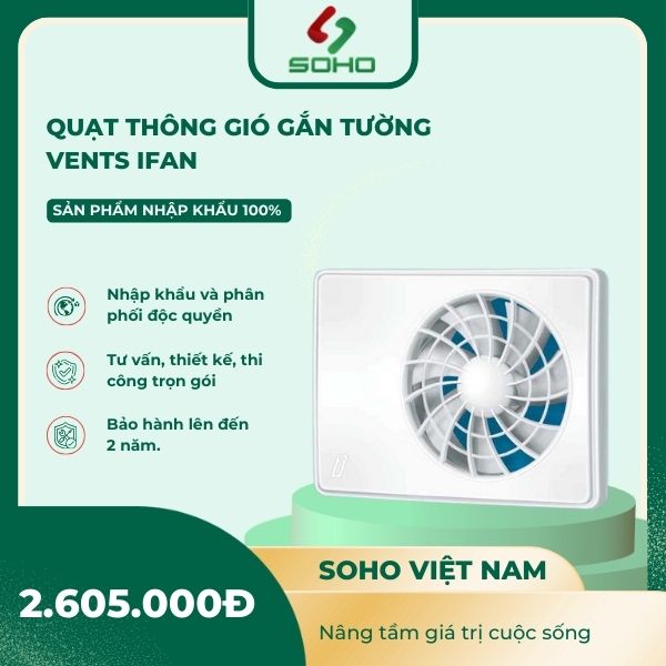 Quạt Thông Gió Gắn Tường Vents IFan