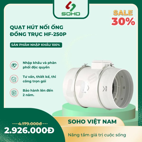 Quạt hút nối ống đồng trục HF-250P