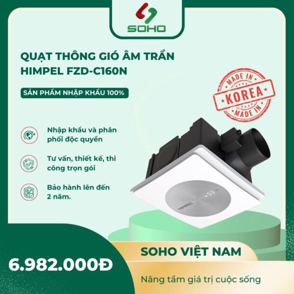 Quạt thông gió âm trần Himpel FZD-C160N