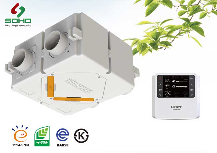 Máy Cấp Khí Tươi Thu Hồi Nhiệt Himpel HRD-EP100EBSN 2 Ảnh Máy Cấp Khí Tươi HRD-EP100IBSN