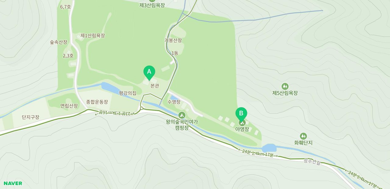 성수산 왕의숲 숲속야영장 사진