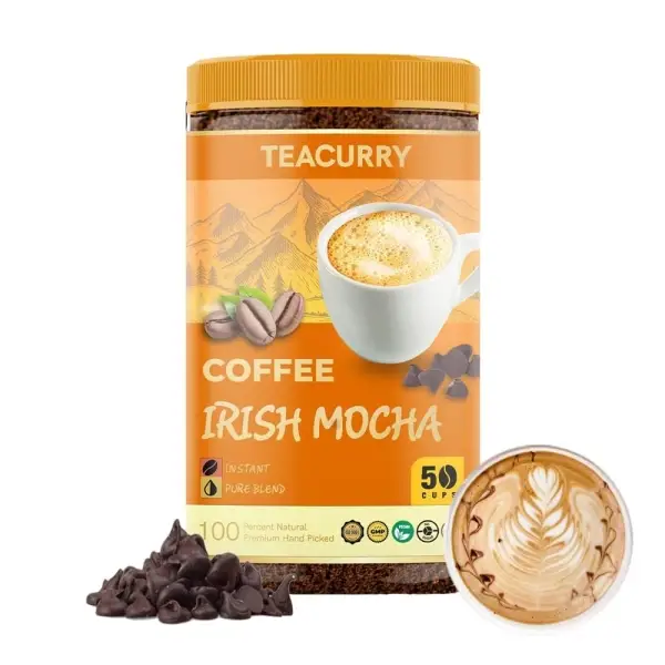 Teacurry Irish Mocha Instant Coffee (50 grams, 50 Cups)