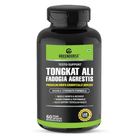 GREENDORSE Fadogia Agrestis 600mg & Tongkat Ali 400mg with Zinc & Vitamin D3, 60 Veg Capsules