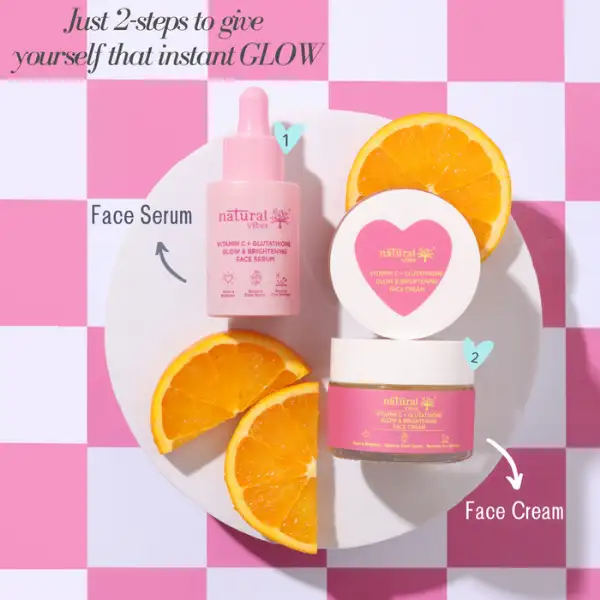 Natural Vibes Vitamin C + Glutathione Glow & Brightening Face Day & Night  Cream 50 g
