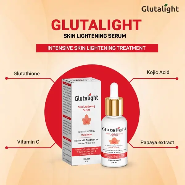 Glutalight Glutathione Serum, Vitamin C Face Serum - 30 Ml Glutalight Glutathione Serum, Vitamin C Face Serum - 30 Ml