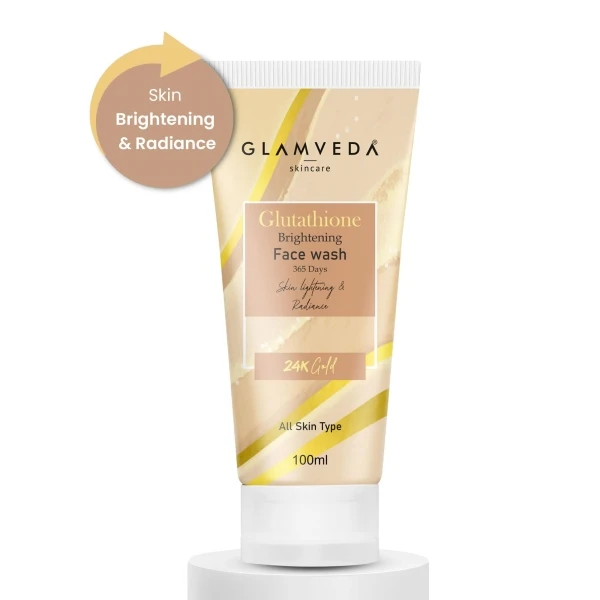 Glamveda Glutathione 24k Gold Face Wash Lightens skin tone | Enhances  Natural Radiance, Glow Booster | For All Skin Types