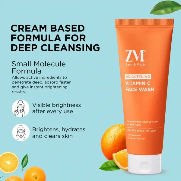 ZM Zayn & Myza Vitamin C Tube Face Wash with Aloe Vera & Holy