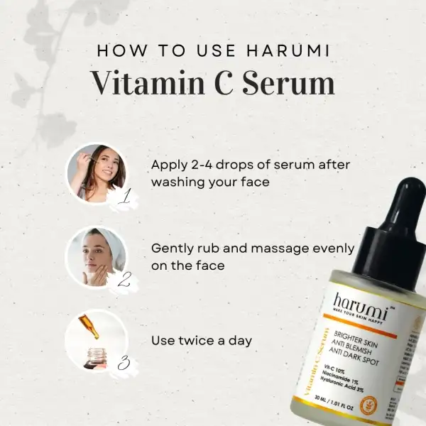 Harumi 10% Vitamin C face serum Niacinamide & Hyaluronic Acid for