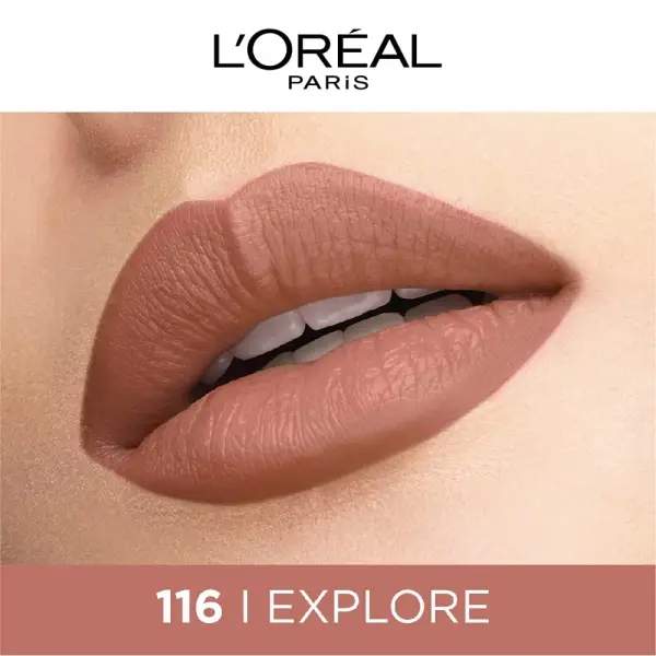 L'Oreal Paris Lipstick, Liquid Format with Matte Finish, 116 I