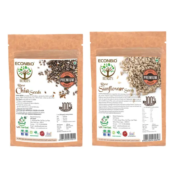 Natural Seeds Combo (Sunflower and Chia seeds 100g)