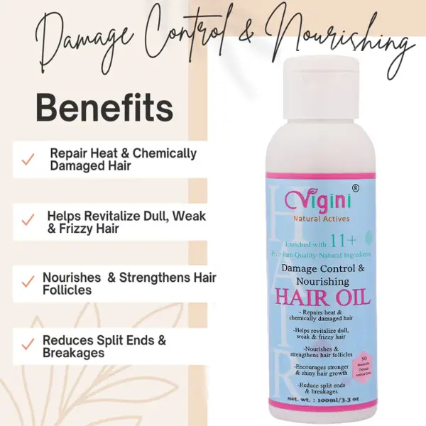 Vigini 1% Redensyl Procapil Anagain Revitalizer Serum & Damage Repair Nourishing Hair Fall Oil - Herbkart Vigini 1% Redensyl Procapil Anagain Revitalizer Serum & Damage Repair Nourishing Hair Fall Oil - Herbkart