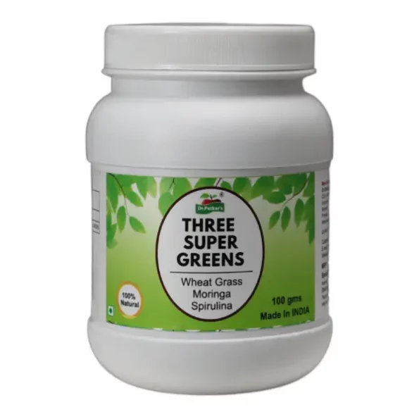 Dr. Patkar's Three Super Greens, Mixture of Natural Ingredients Spirulina Powder, Moringa Powder, and Wheatgrass Powder, DRPTSG-1.webp, DRPTSG 1