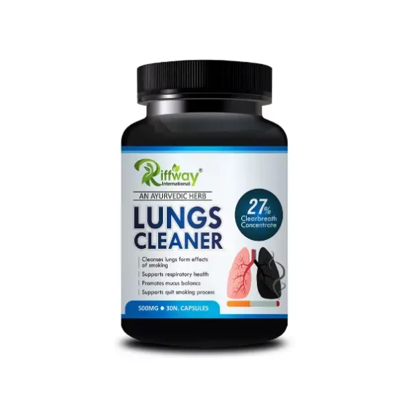 Riffway Lungs Cleaner Herbal Capsules available on Herbkart