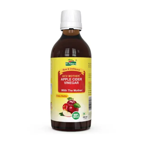 Dr. Patkar's Apple Cider Vinegar with Mother, 200 ml, DRPACV_200-1.webp, DRPACV 200 1