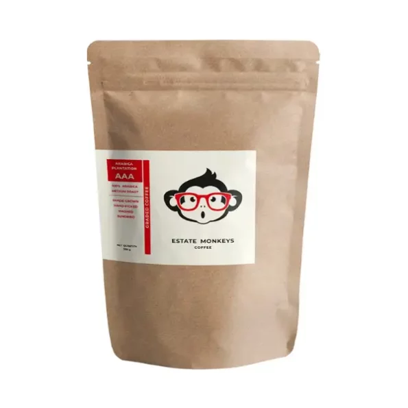 Estate Monkeys AAA Arabica Plantation, Graded Coffee, 200g Pack, ESMAAA200-1-1.webp, ESMAAA200 1 1