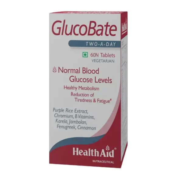 HealthAid GlucoBate, 60 Tablets available on Herbkart